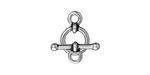 TierraCast Antique Silver (plated) 3/8" Anna Toggle Clasp 10x13mm, 16mm bar