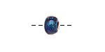 Grace Lampwork Oceanic Dichroic Rondelle 6x9mm