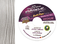 Soft Flex Extreme Sterling Silver .019" (Medium) 19 Strand Wire 10ft.