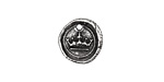 Rustic Charms Sterling Silver Little Crown Seal Charm 13mm