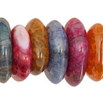 Rainbow Fire Agate Funky Saucer 7-10x18-30mm