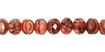 Czech Glass Blackened Salmon Fire Polished Rondelle 6x9mm