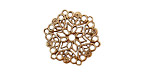 Stampt Antique Copper (plated) Poinsettia Filigree 22mm
