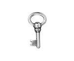 TierraCast Antique Silver (plated) Oval Key Charm 12x23mm
