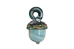Grace Lampwork Liquid Blue Acorn 17x28mm