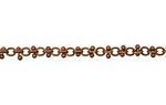 Antique Copper (plated) Flat Oval Cable w/ Barbell Chain