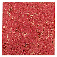 Lillypilly Red Wine Pebbles Embossed Patina Copper Sheet 3"x3", 36 gauge