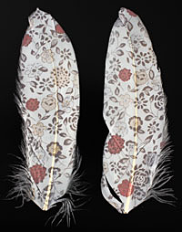 Vintage Flowers Printed Feathers