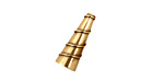 Antique Brass (plated) Small Spiral Cone 17x6mm