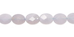 Chalcedony Faceted Flat Oval 10x8mm
