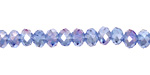 Light Sapphire AB Crystal Faceted Rondelle 6mm