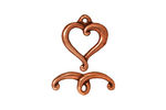 TierraCast Antique Copper (plated) Jubilee Toggle Clasp 14x17mm, 19mm bar