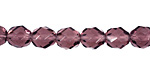 Czech Fire Polished Glass Amethyst Round 8mm