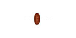 Tagua Nut Honey Large Hole Rondelle 3x8mm
