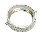 Nunn Design Sterling Silver (plated) Grande Circle Open Bezel Link42x35mm