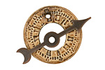 Earthenwood Studio Ceramic Metallic Bronze Time Wheel Toggle Clasp 27-28mm, 37mm bar