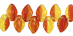 Czech Glass Fall Day Leaf Drop 8x12mm