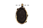 Green Girl Bronze Bell Flower Oval Bezel 15x24mm