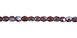 Czech Fire Polished Glass Amethyst AB Round 4mm