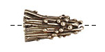 Saki White Bronze Droplet Cone 28x15mm