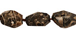 Turritella Agate Faceted Nugget 14-20x10-14mm