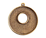 Nunn Design Antique Gold (plated) Grande Circle Bezel Toggle 37x32mm