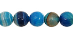 Sky Blue Line Agate Faceted Round 10mm
