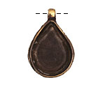 Green Girl Bronze Follow Your Star Teardrop Bezel 22x33mm