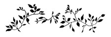 Flowing Leaves Rubber Stamp 68x20mm