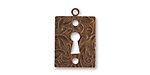 Vintaj Natural Brass Embossed Keyhole 14x20mm