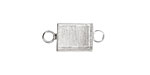 Silver (plated) Rectangle Bezel Link 21x16mm