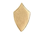 Nunn Design Antique Gold (plated) Crest Regiment Tag 16x29mm