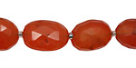 Carnelian (natural-orange) Faceted Oval 12-18x10-13mm