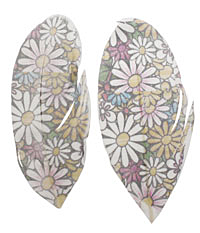 60's Pastel Daisies Printed Feathers