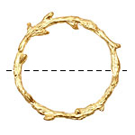 Ezel Findings Gold (plated) Colossal Wreath Link 43mm