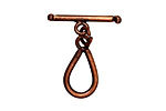 Missficklemedia Patinated Antiqued Oval Toggle Clasp 20x11mm, 24mm bar