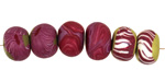 Humble Beads Polymer Clay Magenta Tiny Disk 7x10-11mm