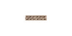 TierraCast Antique Silver (plated) Deco Rose 3-Hole Bar 4x15mm