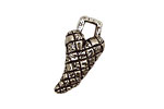 Green Girl Pewter Harlequin Heart 13x28mm