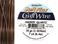 Soft Flex Smokey Quartz Craft Wire 18 gauge, 7 yards