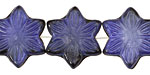 Czech Glass Denim Dreams 6 Petal Flower 18mm