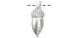 Ezel Findings Rhodium (plated) Acorn Pendant 9x23mm