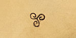 Triple Spiral Metal Stamp 4.5mm