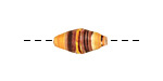 African Paper (orange, yellow, black) Rice 15-16x7-8mm