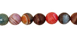 Bold Rainbow Fire Agate Faceted Round 8mm