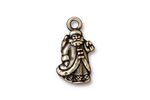 TierraCast Antique Brass (plated) St. Nick Charm 12x21mm