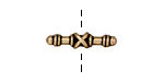 TierraCast Antique Gold (plated) Wrapped Cross Bar 5x22mm