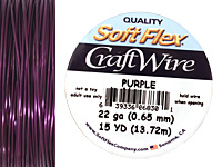 Soft Flex Purple Craft Wire 22 gauge, 15 yards