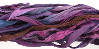 Deep Purple 100% Silk Sari Ribbon