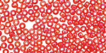 TOHO Transparent Rainbow Siam Ruby Round 8/0 Seed Bead